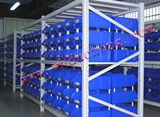 塑料周轉(zhuǎn)箱上貨架的應(yīng)用